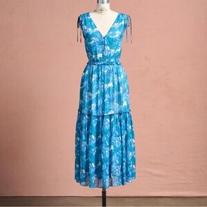 Gorgeous Sundance Maren Meadow Blue and White Floral Dress S